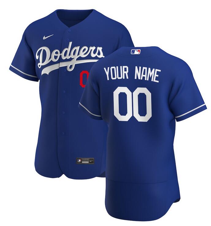 Men Los Angeles Dodgers Nike Royal 2020 Alternate Authentic Custom MLB Jersey->women nfl jersey->Women Jersey